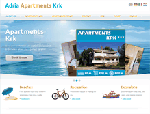 Tablet Screenshot of adria-apartments-krk.com